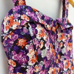 Vintage Women’s Sweetheart Dress IXII Small Floral Coquette Stretch Tie Made USA